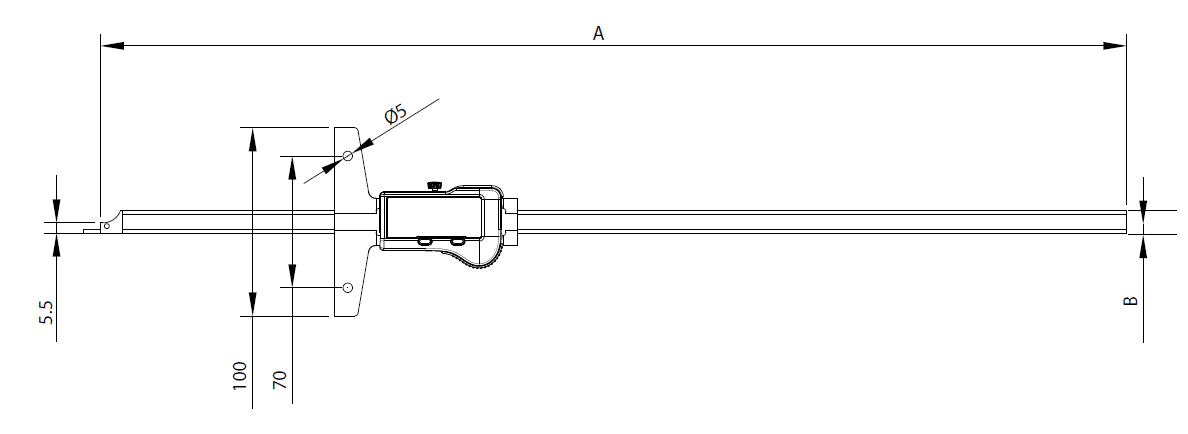 Jauge de profondeur 150 mm - SOREX TECHNIC